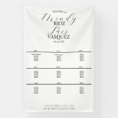 Eenvoudig Huwelijksscript Zwarte Menu Spandoek (Verticaal)