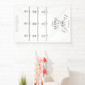 Eenvoudig Huwelijksscript Zwarte Menu Spandoek (Insitu)