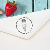 Eenvoudig Ice Cream Cone Business Retouradres Zelfinktende Stempel