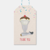 Eenvoudig Ice Cream-minimalistisch Ice Cream-choco Cadeaulabel (Voorkant)