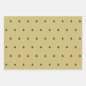 Eenvoudig Iconisch patroon met groene of gouden ke Inpakpapier Vel (Voorkant 2)