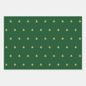 Eenvoudig Iconisch patroon met groene of gouden ke Inpakpapier Vel (Voorkant)