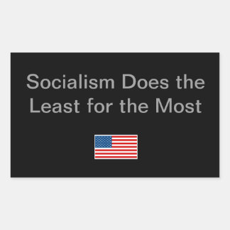 Eenvoudig idee voor het politieke seizoen rechthoekige sticker