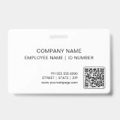 Eenvoudig Identificatie Logo Foto Personeel Badge (Achterkant)