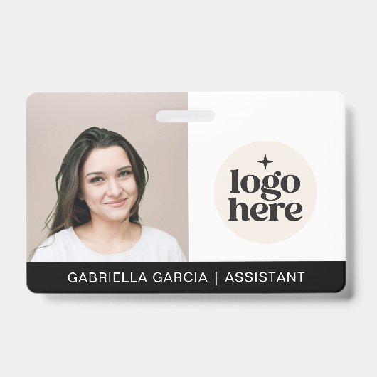 Eenvoudig Identificatie Logo Foto Personeel Badge (Voorzijde)