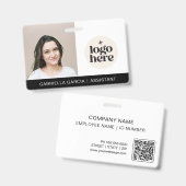 Eenvoudig Identificatie Logo Foto Personeel Badge (Voor- en achterkant)