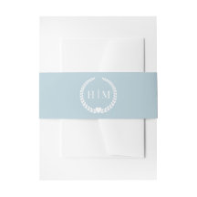 Eenvoudig Ijzig Winter Blauw Monogram