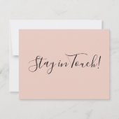 Eenvoudig, "Ik ben verhuisd" Blush Pink Aankondiging (Achterkant)