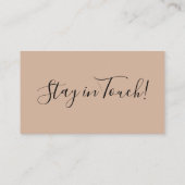 Eenvoudig  Ik ben verhuisd op Toasted Almond Kaart Visitekaartje (Achterkant)