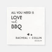 Eenvoudig ik doe met BBQ Engagement Party Weddensc Servet (Voorkant)