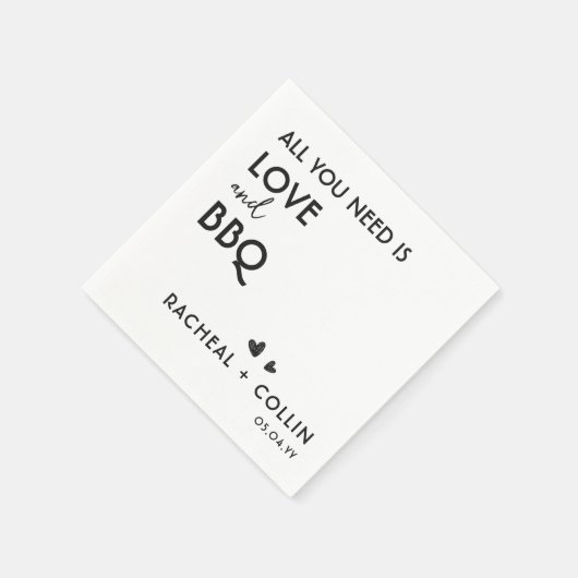 Eenvoudig ik doe met BBQ Engagement Party Weddensc Servet (Hoek)