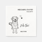 Eenvoudig ik doe ook hond gouden retriever bruilof servet (Voorkant)