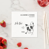 Eenvoudig ik doe ook hondennaam boxer bruiloft coc servet (Insitu)