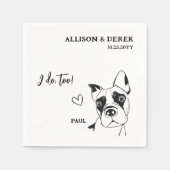 Eenvoudig ik doe ook hondennaam boxer bruiloft coc servet (Voorkant)