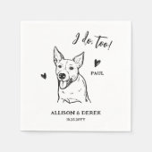 Eenvoudig ik doe te huisdier tekenen aangepaste ho servet (Voorkant)