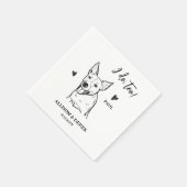 Eenvoudig ik doe te huisdier tekenen aangepaste ho servet (Hoek)