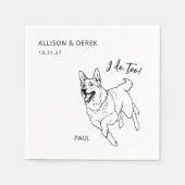 Eenvoudig ik doe te veel met het Duitse herderhuwe Servet (Voorkant)