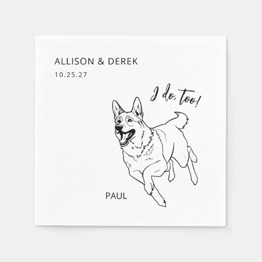 Eenvoudig ik doe te veel met het Duitse herderhuwe Servet (Voorkant)