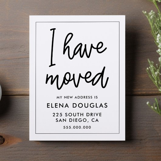 Eenvoudig ik heb een bewegende aankondiging verpla briefkaart