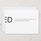 Eenvoudig Ik heb Nieuwe adresaankondiging verplaat (Achterkant)