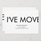 Eenvoudig Ik heb Nieuwe adresaankondiging verplaat (Voorkant / Achterkant)