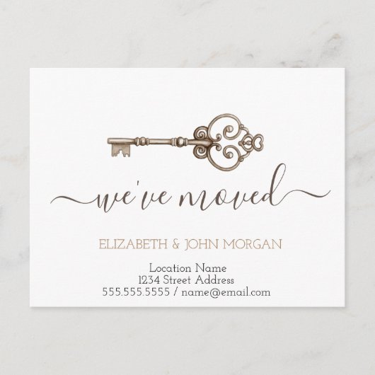 Eenvoudig ik heb zeer belangrijk Nieuw Adres bewog Aankondigingskaart (Voorkant)