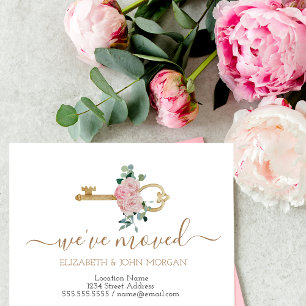 Eenvoudig ik heb zeer belangrijke Rozen Nieuw Adre Aankondigingskaart