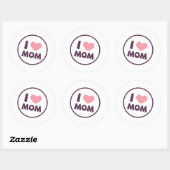 Eenvoudig Ik Hou Mam Moederdag Sticker Seal (Vel)