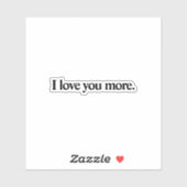 Eenvoudig ik hou meer van je waterfles sticker (Vel)