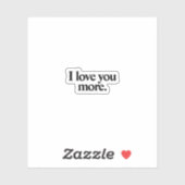 Eenvoudig ik hou meer van je waterflesje Sticker (Vel)