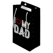 Eenvoudig ik hou van mijn vader Typografie | Gift  Klein Cadeauzakje (Voorkant Gekanteld)