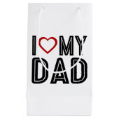 Eenvoudig ik hou van mijn vader Typografie | Gift  Klein Cadeauzakje (Voorkant)