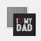 Eenvoudig ik hou van mijn vader Typografie | Magne Magneet (Voorkant / Achterkant)