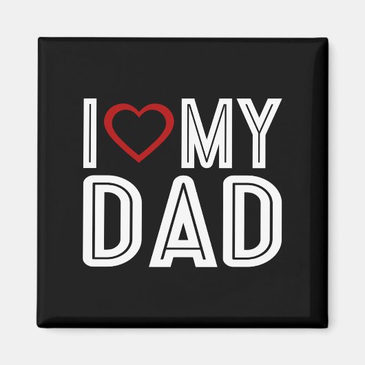 Eenvoudig ik hou van mijn vader Typografie | Magne Magneet (Voorkant)