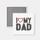 Eenvoudig ik hou van mijn vader Typografie | Magne Magneet (Voorkant / Achterkant)