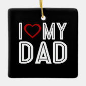 Eenvoudig ik hou van mijn vader Typografie | ORNAM Keramisch Ornament (Voorkant)