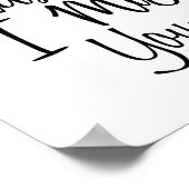 Eenvoudig ik mis u gezegde citeert poster (Hoek)