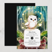 Eenvoudig in de Bossen Uil Verjaardag Kaart (Voorkant / Achterkant)
