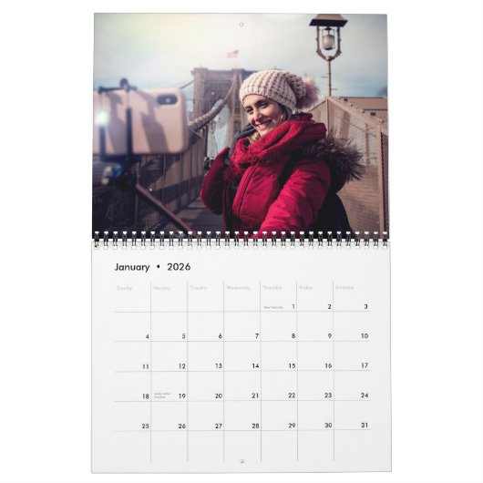 Eenvoudig in liefdevol geheugen 1 foto per maand M Kalender (Jan 2026)