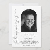 Eenvoudig in liefdevol geheugen begrafenisboog fot kaart (Voorkant)