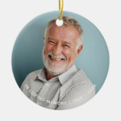 Eenvoudig in liefdevolle geheugen foto aandenken keramisch ornament (Voorkant)