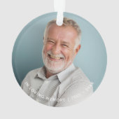 Eenvoudig in liefdevolle geheugen foto aandenken ornament (achterkant)