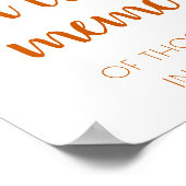 Eenvoudig In Lieve Herinnering | Oranje herdenking Poster (Hoek)