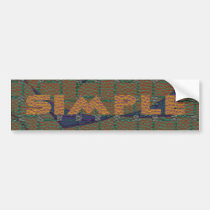 Eenvoudig in reliëf bumpersticker