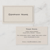 Eenvoudig in reliëf gemaakt Visitekaartje aan de F (Voorkant / Achterkant)