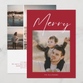 Eenvoudig ingelijst | Fotocollage | Vrolijk kerstf Feestdagenkaart (Voorkant / Achterkant)