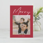 Eenvoudig ingelijst | Fotocollage | Vrolijk kerstf Feestdagenkaart (Staand voorkant)