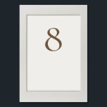 Eenvoudig ingelijst kaart<br><div class="desc">Elegante tafelnummerkaart met een gesimuleerd 3D-lijst ontwerp in zacht gebroken wit. Dit minimalistische maar verfijnde ontwerp voegt een luxe tintje toe aan uw trouwtafels,  waardoor een samenhangende en verfijnde look ontstaat die een aanvulling vormt op elk modern huwelijksthema.</div>