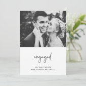 Eenvoudig ingesloten | Minimalistisch fotoVerlovin Aankondiging (Staand voorkant)