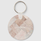 Eenvoudig ingetogen marmer sleutelhanger (Achterkant)